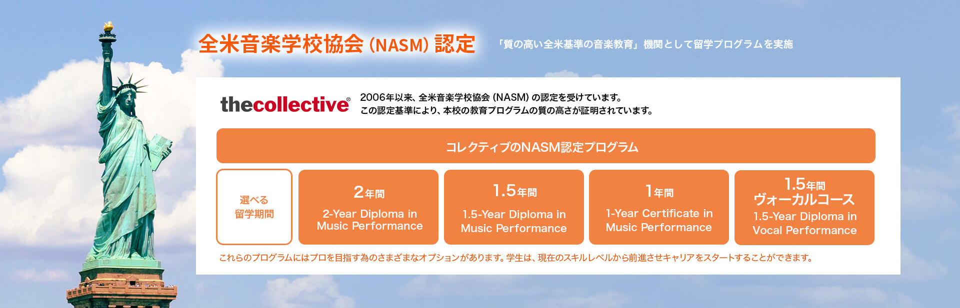 全米音楽学校協会(NASM)認定