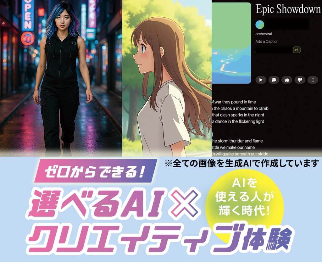 ゼロからできる！選べるAI×クリエイティブ体験